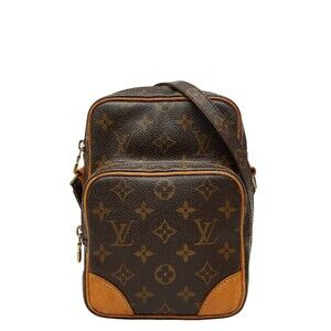 LOUIS VUITTON Brown Monogram Leather Shoulder Bag